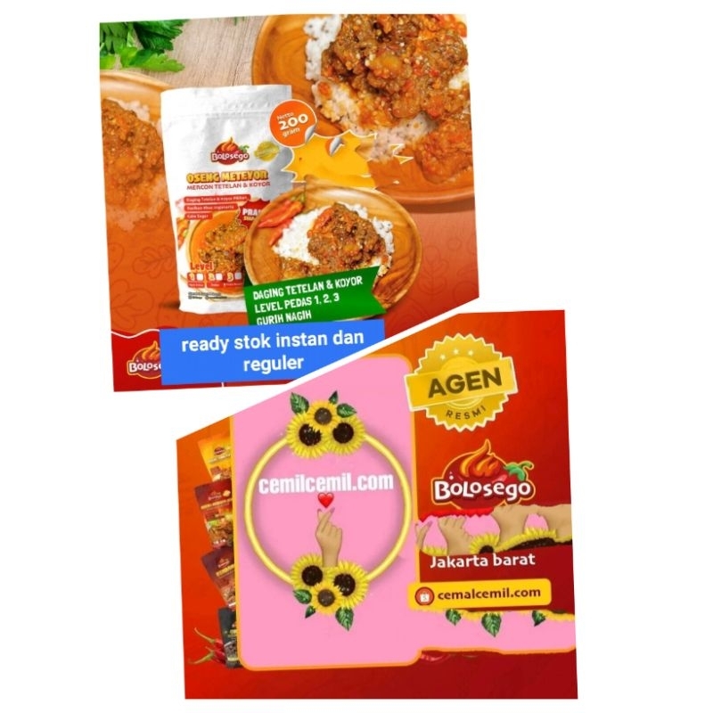 

PROMO TERMURAH! Bolosego Oseng METEYOR (Mercon Tetelan Koyor)