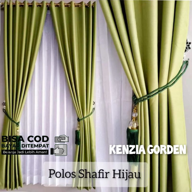 Gorden Hordeng Polos model semokring bahan kain blackout tebal lembut halus rumah minimalis jendela 