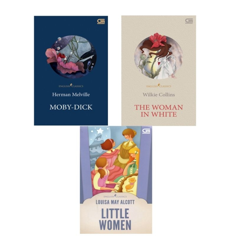 Novel English Classics : Little Women Moby Dick Woman in White