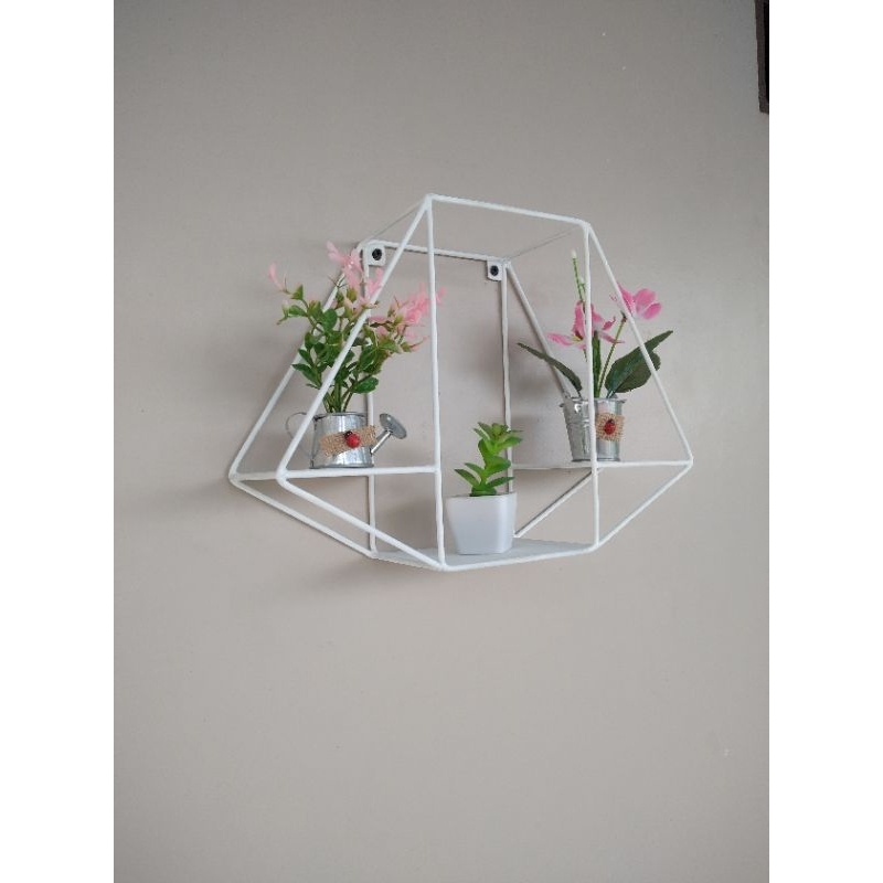 Rak dinding besi hexagonal