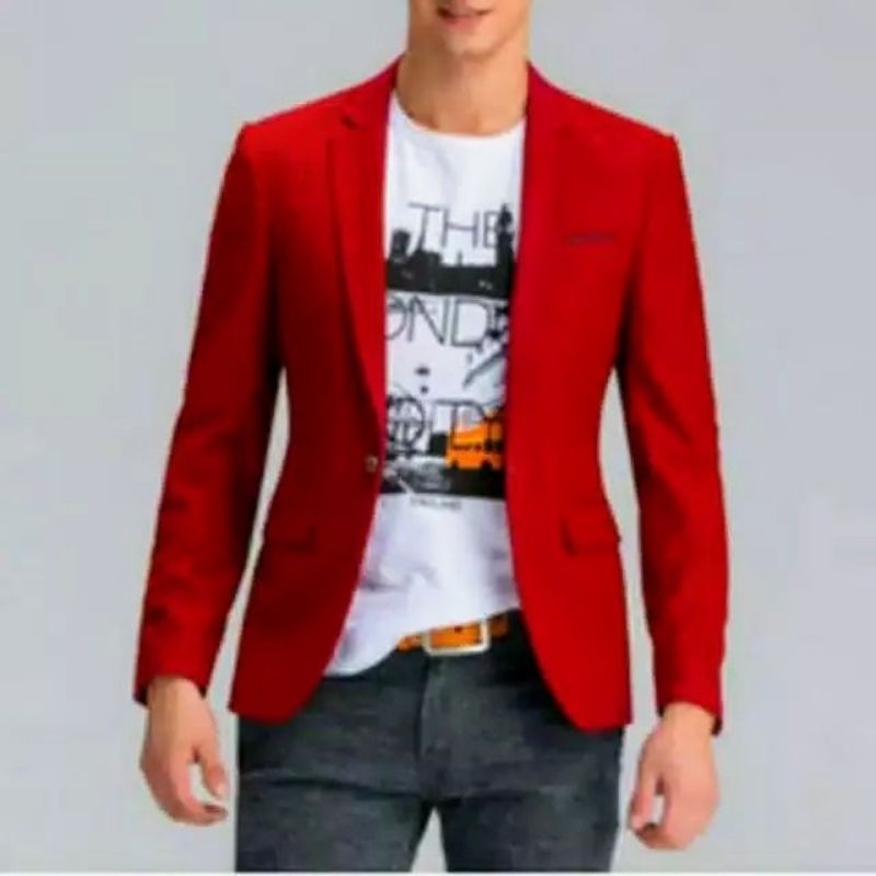Jas blazer Merah Cabe / Jas formal merah