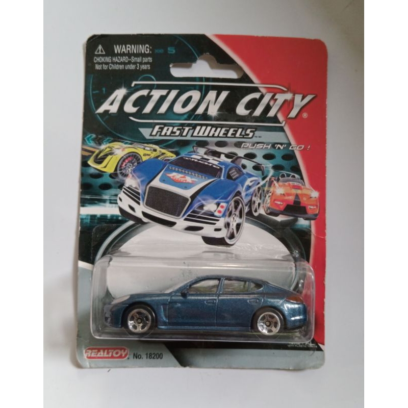 Realtoy Porsche panamera blue metallic action city
