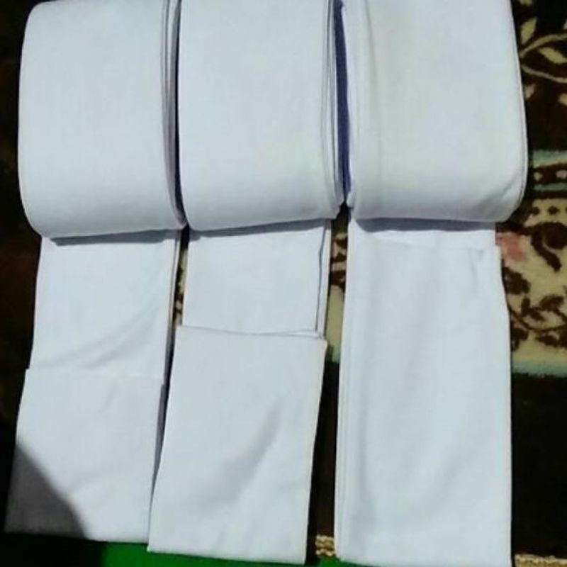 Sorban Putih imamah Panjang 3.meter Polos