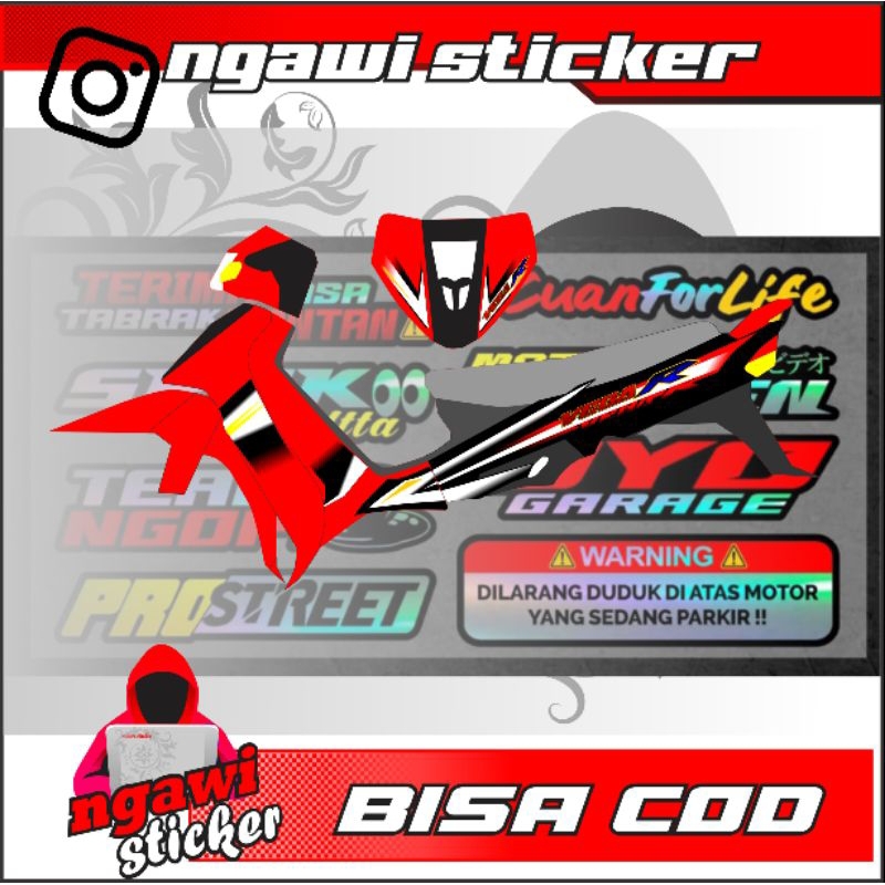 STRIPING YAMAHA Vega R lama terbaru custom