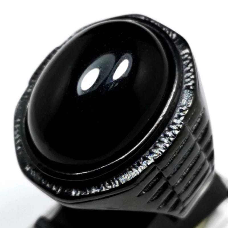 Batu Akik Kecubung Wulung Hitam Tembus Senter