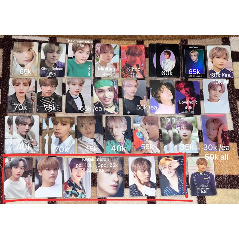 PC Haechan NCT (Cek deskripsi)HAECHAN N VER,  hc coupon card sg22, uc, konsep sg22, dicon, poetic, W