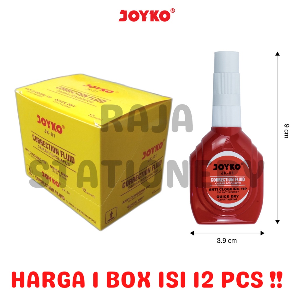 

Terlaris JOYKO CORRECTION FLUID JK1TIPEX CAIR JOYKO JK1 TIPX TIPEX 1 BOX LUSIN MURAH 12PCS 33