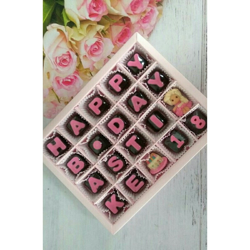 Cokelat Huruf KS 20/ coklat ulang tahun