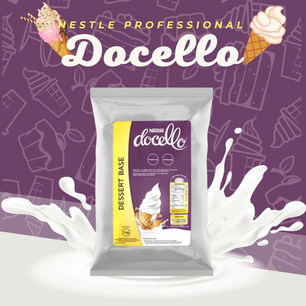 

NESTLE Docello Dessert Base 1 kg Serbuk Bubuk Hidangan Penutup Ice Cream Manis