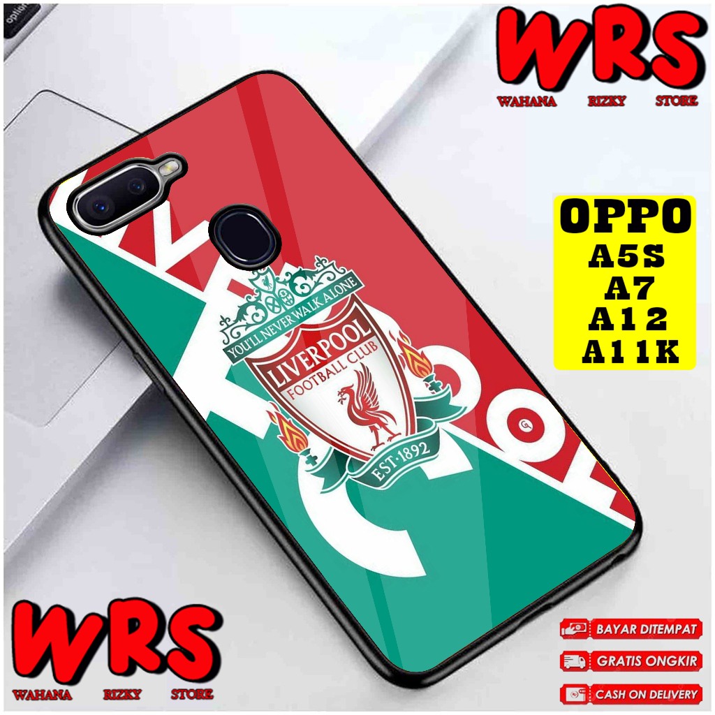 Case  OPPO A3S A1K A5S A7 A11K A12 A5 A9 2020 Motif CLUB BOLA LIVERPOOL Case Karakter,Anime,Abstrak,