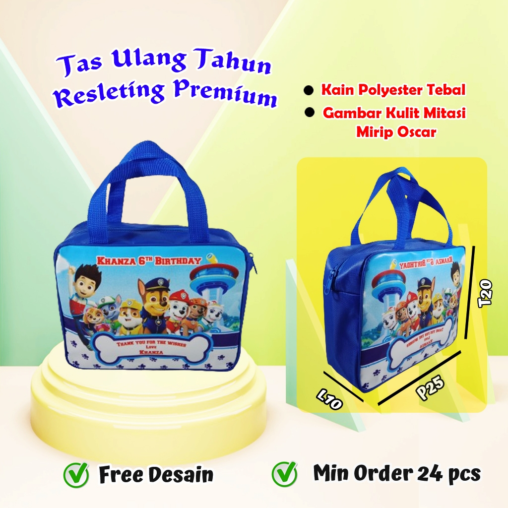 

Tas Resleting Ultah Resleting Bahan Tebal Custom printing Gambar Kulit imitasi