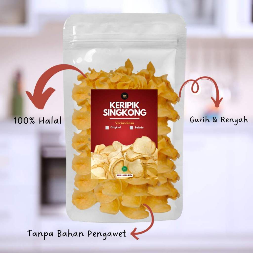 

Keripik Singkong Kemasan Standing Pouch Praktis