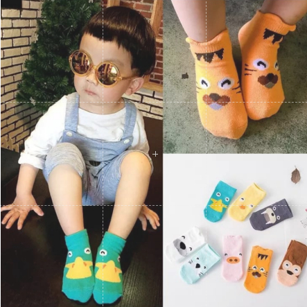 [FAFAFA] Kaos Kaki Motif Animal Bayi Anti Slip