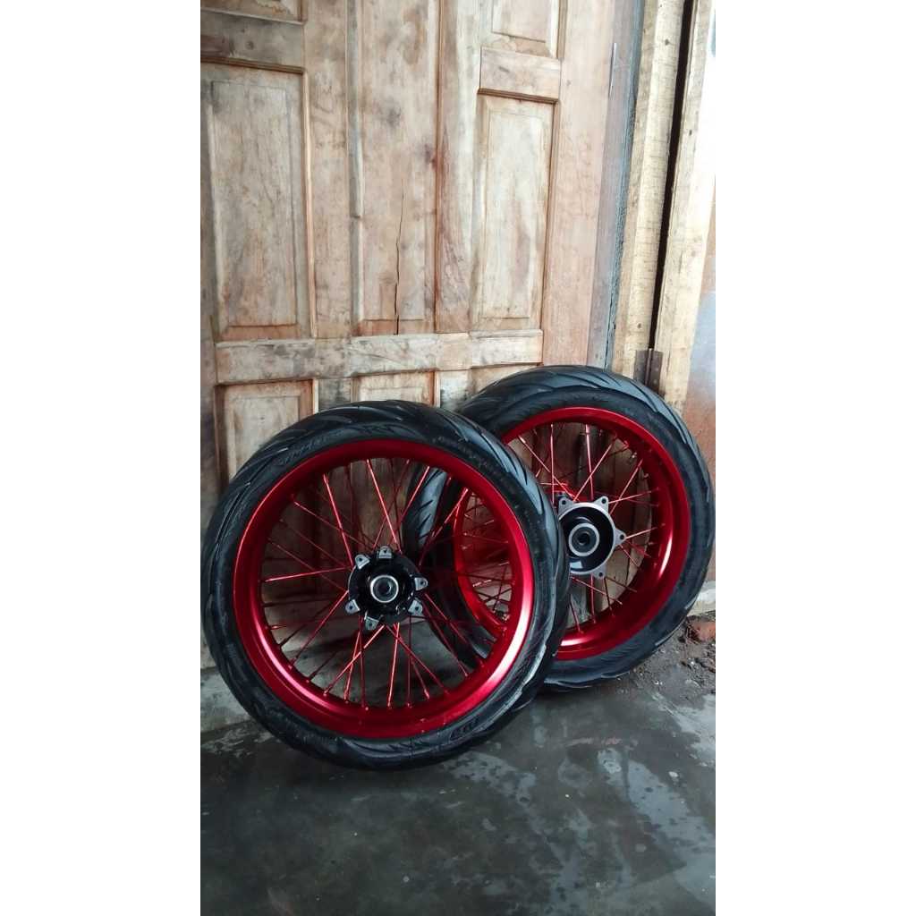 Wheelset Supermoto CRF 150 L Ukur 300 350 Ban Set SUMO CRF150L Ring 17