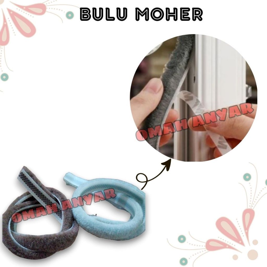 PREMIUM Bulu Pintu Jendela Moher Mohair Besar Bulu Peredam Pintu 11mm