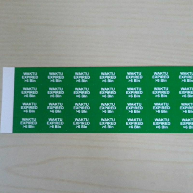 

Stiker Label Expired Hijau >6 bulan