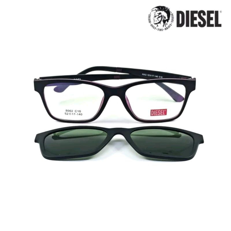 Frame Kacamata Clip On Pria Wanita Diesel