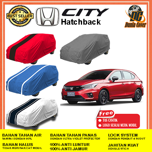 Cover Mobil Honda City Hatchback Anti Air Waterproof Outdoor, Sarung Mobil Honda City Hatchback, Sel