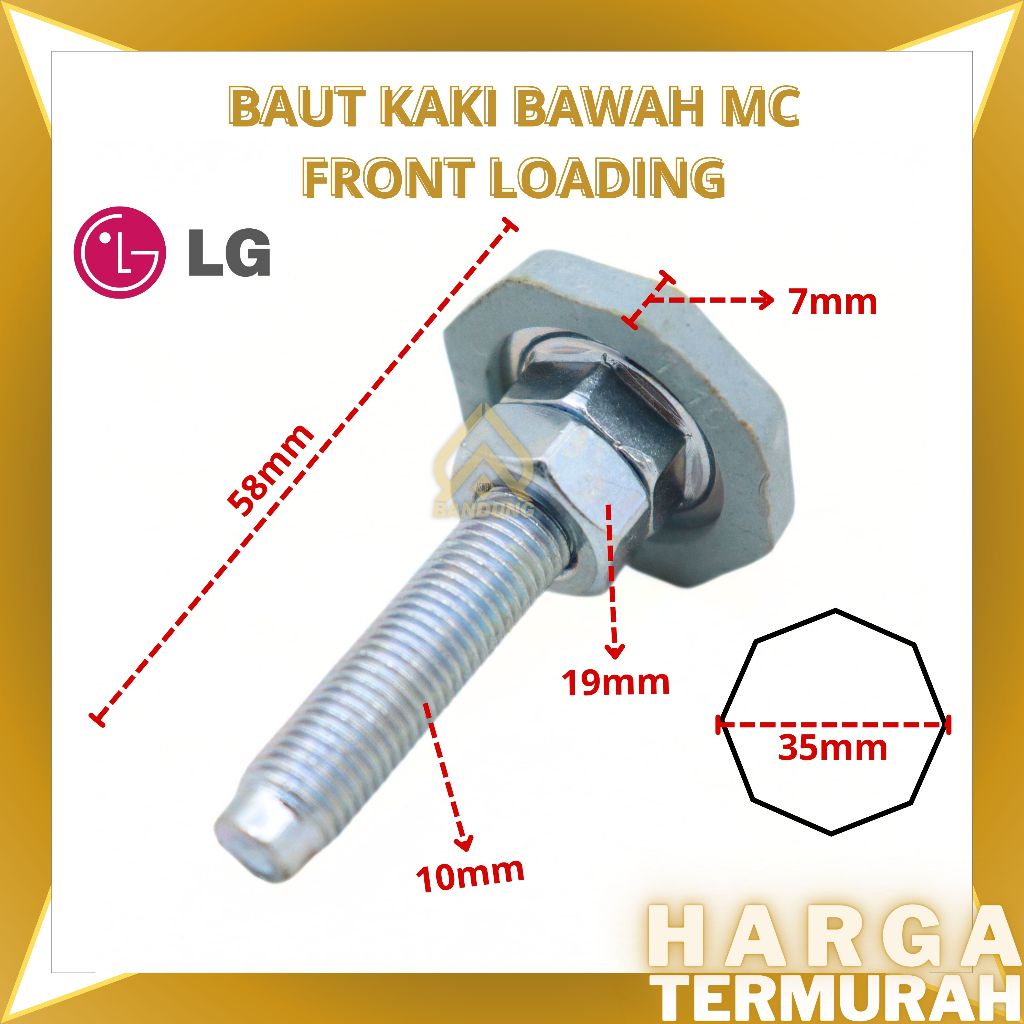 KAKI BAWAH MESIN CUCI FRONT LOADING LG BAUD | KAKI MESIN CUCI | BAUT MESIN CUCI
