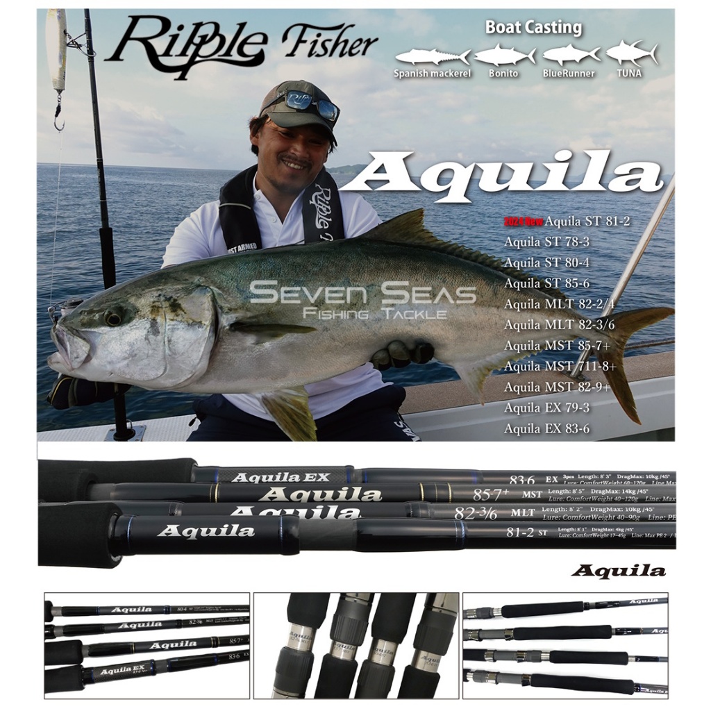 Ripple Fisher Aquila Popping Boat Casting Rod Joran Pancing