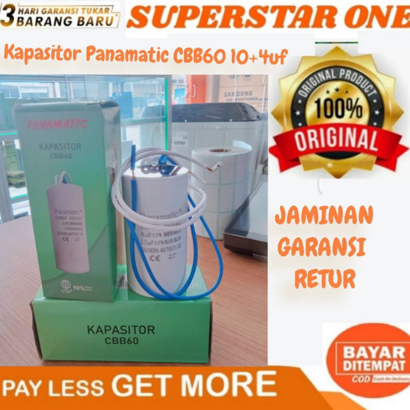 Kapasitor panamatic CBB60 Kapasitor mesin cuci 10+4uf