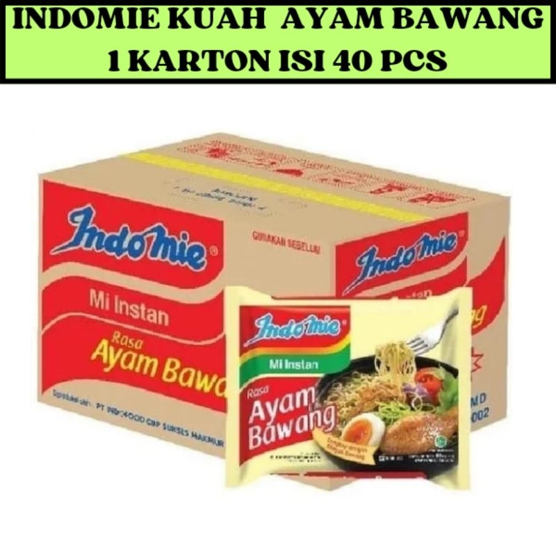 

INDOMIE KUAH AYAM BAWANG 1 KARTON ISI 40 PCS