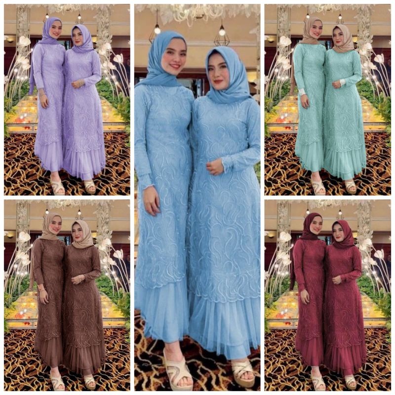 ADA JUMBO (TERMURAH) MAXI GERALDINE/MAXI BRUKAT TILE/GAMIS BUSUI TILE TINGKAT/MAXI SYARI/GAMIS TERBA