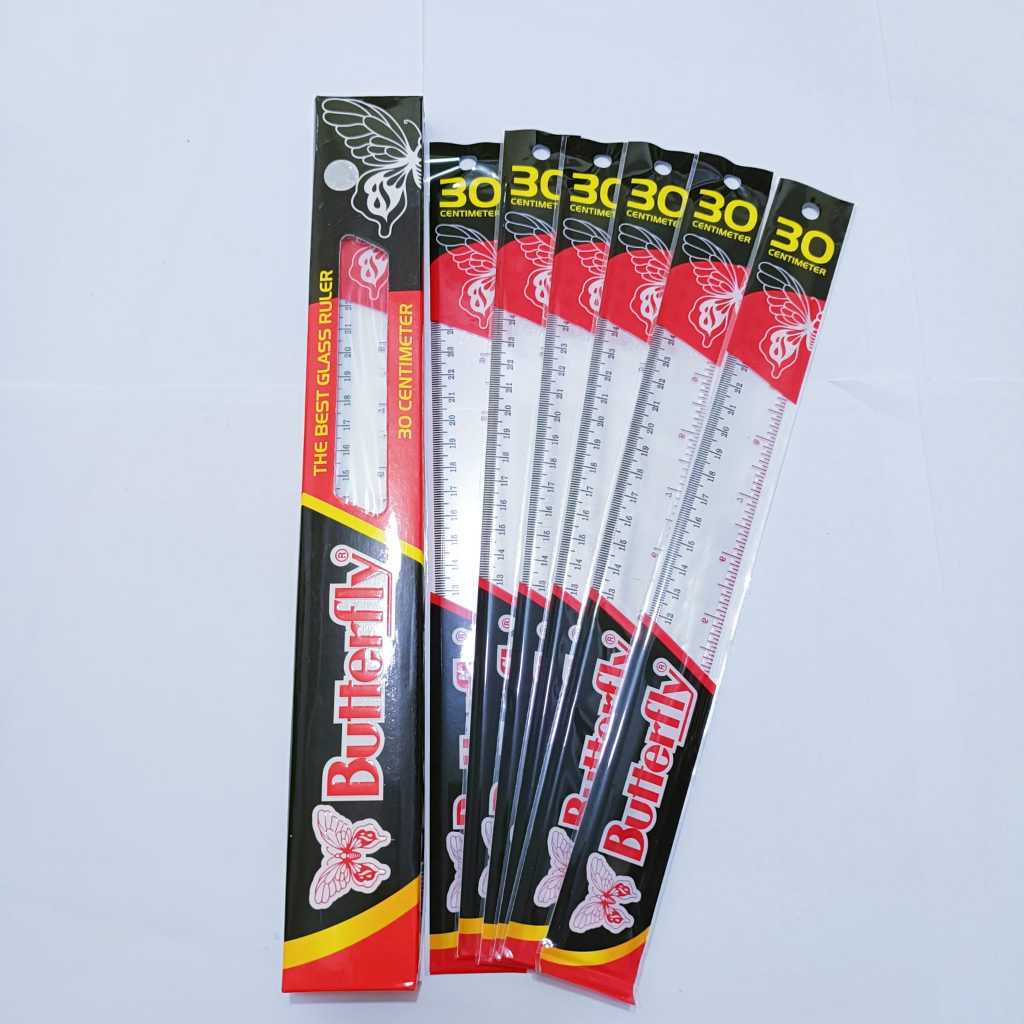 

PENGGARIS BUTTERFLY PANJANG 30 CM / ISI 6 DAN 3 PCS