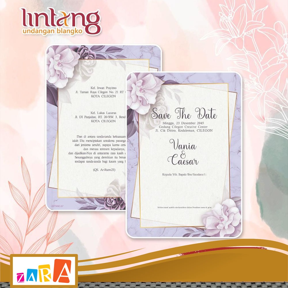 Blangko Undangan Lintang 87 Harga Murah Grosir