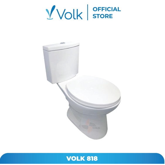 KLOSET TOILET DUDUK TABUNG Volk 818 Two Piece Toilet & VOLK 802