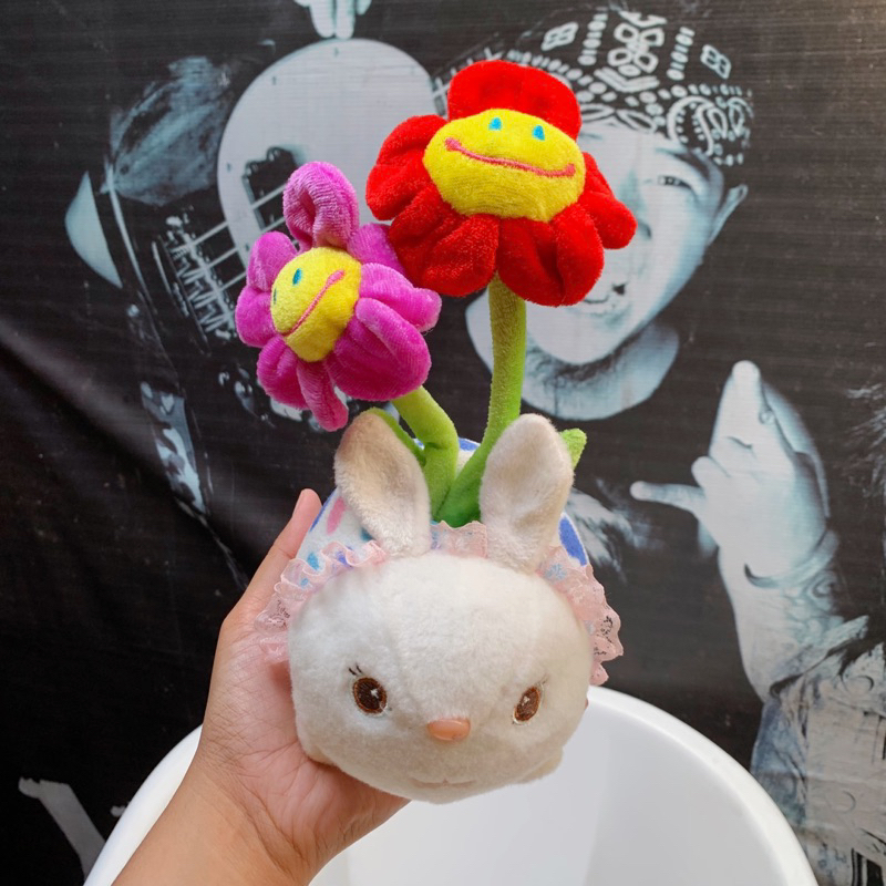 Boneka Bunga Pot Kelinci Preloved