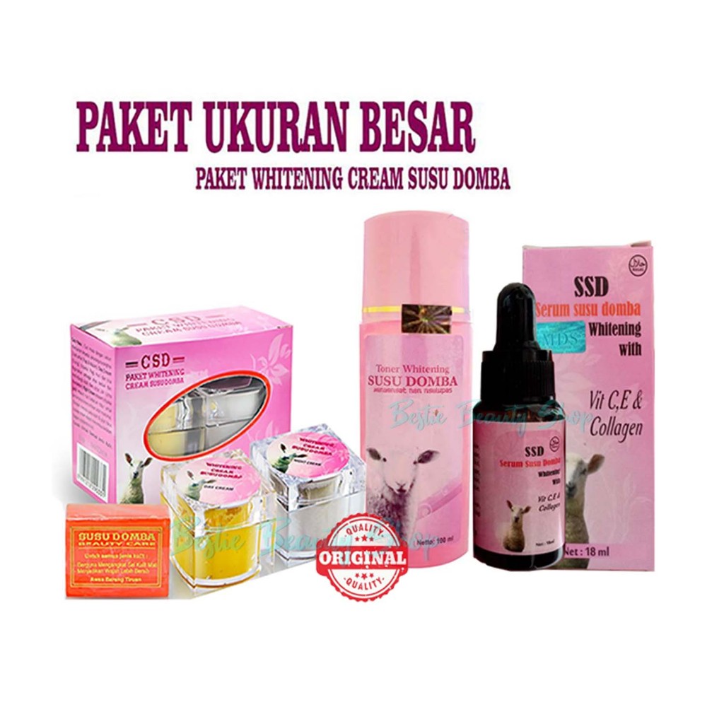 Paket Susu Domba 30gr Krim Pencerah Wajah Paket Lengkap Susu Domba Cream Toner Dan Serum