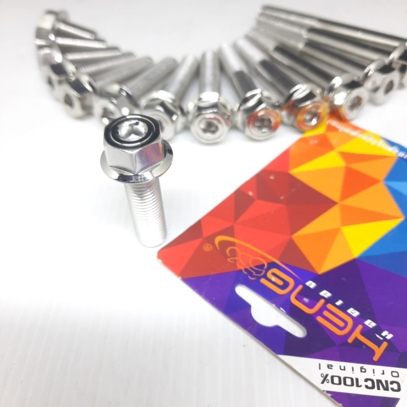 baut 14 probolt 10x40 2 kunci HEXAGON STAINLESS heng thailand baut 14 panjang 4cm