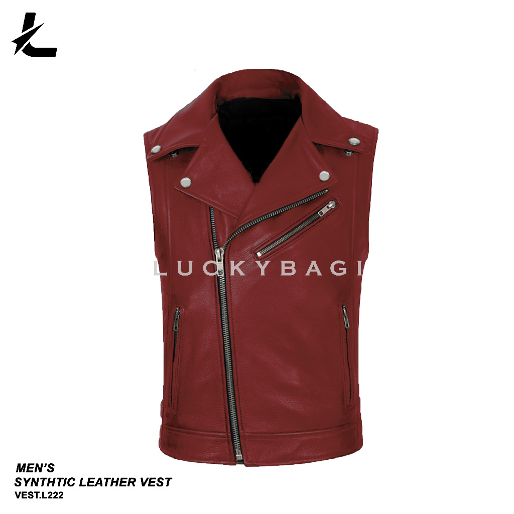 Rompi Kulit Rompi Bikers Vest Motor Rompi Kulit Sintetis Rompi Motor
