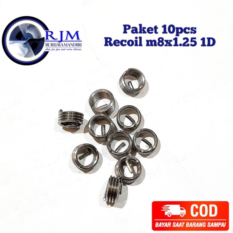recoil baut kunci 12 m8x1.25 1D recoil helicoil verbos baut 12 bukan baut 10