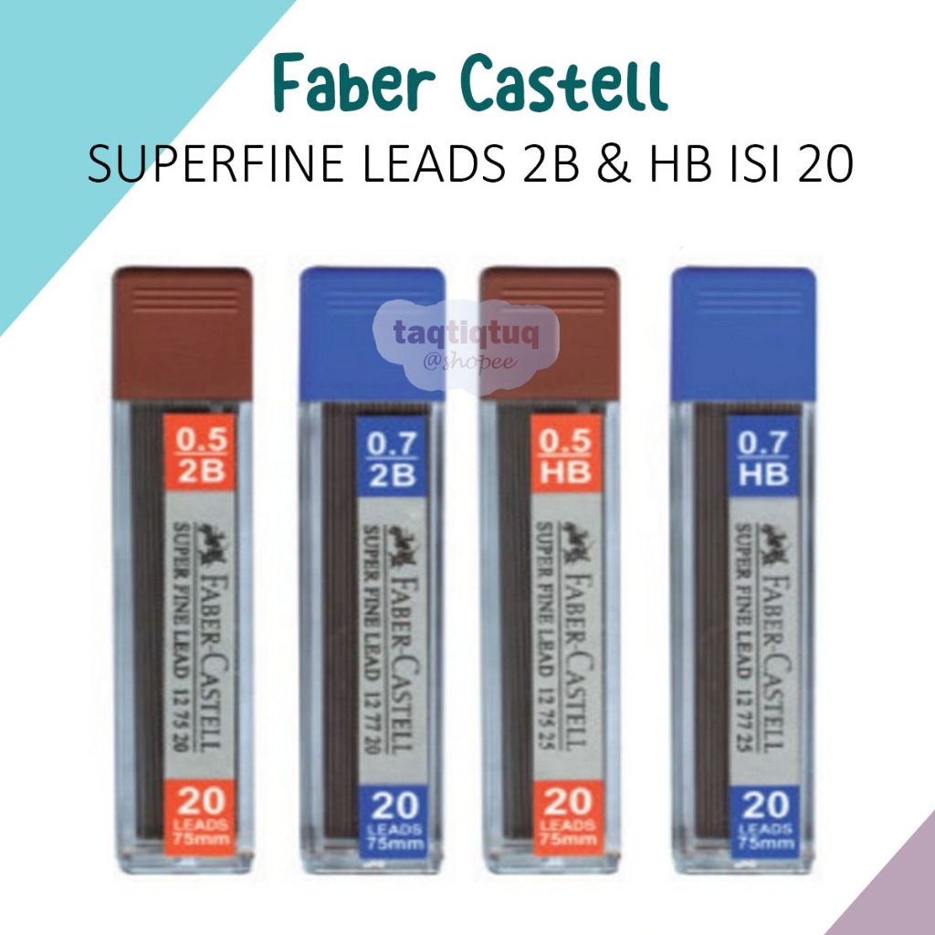 

Faber Castell Superfine Leads Isi Pensil Mekanik 2B HB 0.5mm o.7mm Isi 20 Refill Isi Ulang Pencil Mecanic Lead