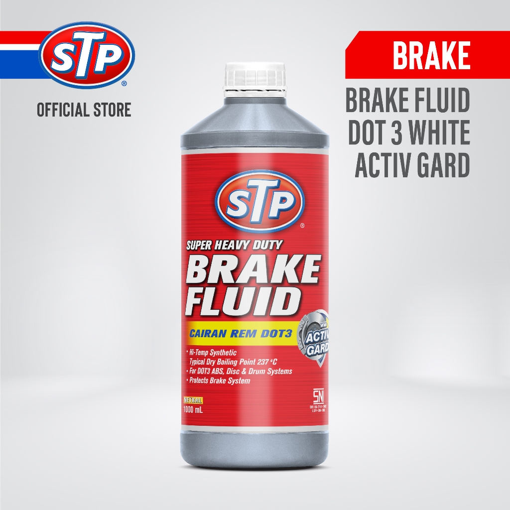 STP - Brake Fluid DOT 3 1 L Putih Cairan Minyak Rem Mobil Motor Matik Manual