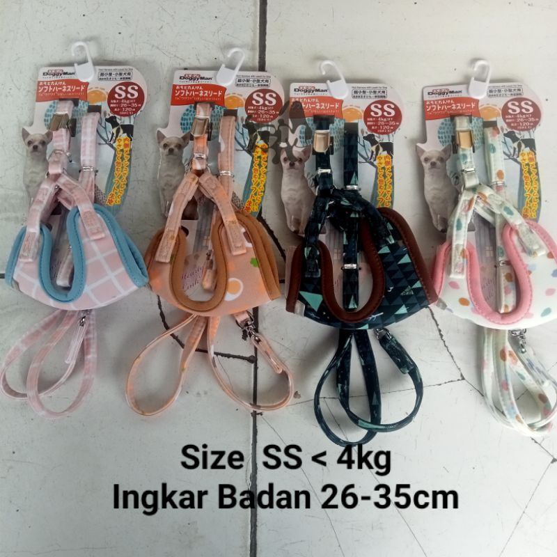 Set Harness & Tali Tuntun Doggyman Harness with leas For Dog SS