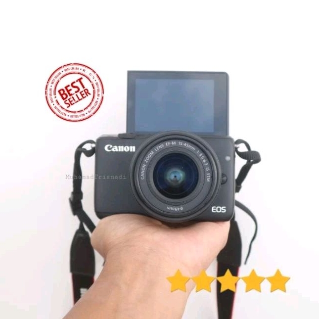 Camera Kamera Mirrorless Canon Eos M10 Lensa 15-45mm Hitam Murah