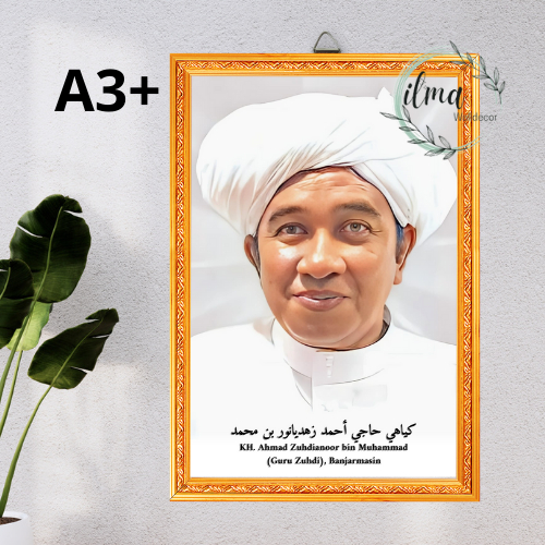 KH. Ahmad Zuhdianoor bin Muhammad (Guru Zuhdi), Banjarmasin/Foto Habib & Ulama /Pajangan Dinding Kay