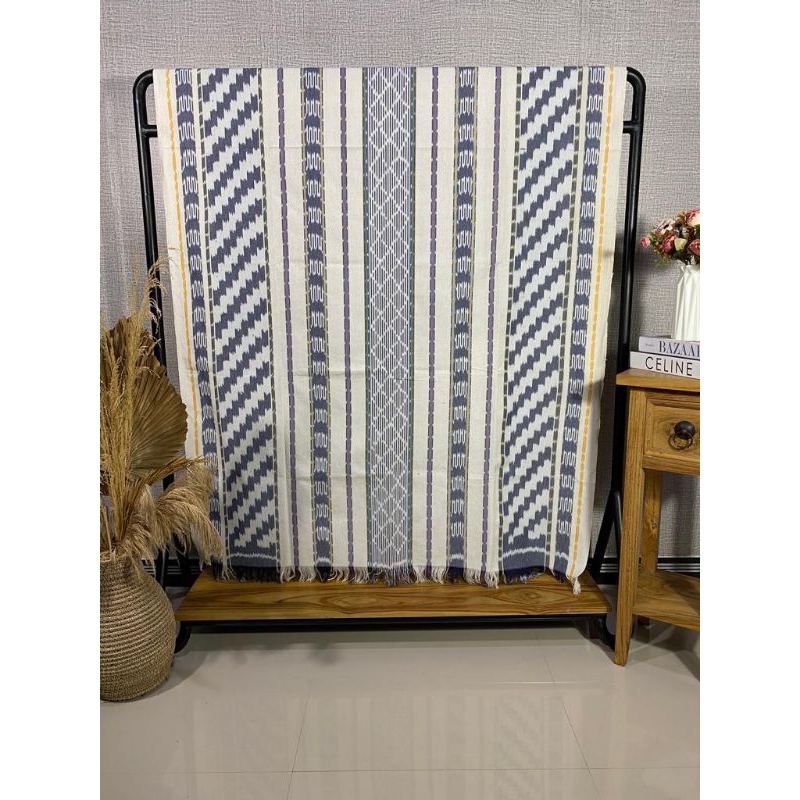 Kain Tenun Blangket Troso Terbaru Motif Insang Putih Best Seller Motif Etnik Nusantara Dayak Sintang