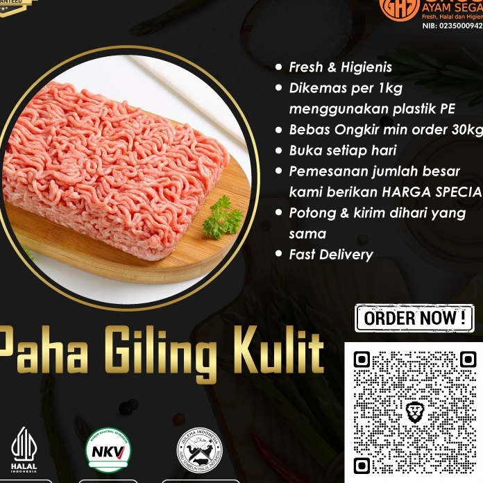 

Terlaris Daging Ayam Giling Paha Dengan Kulit 1kg