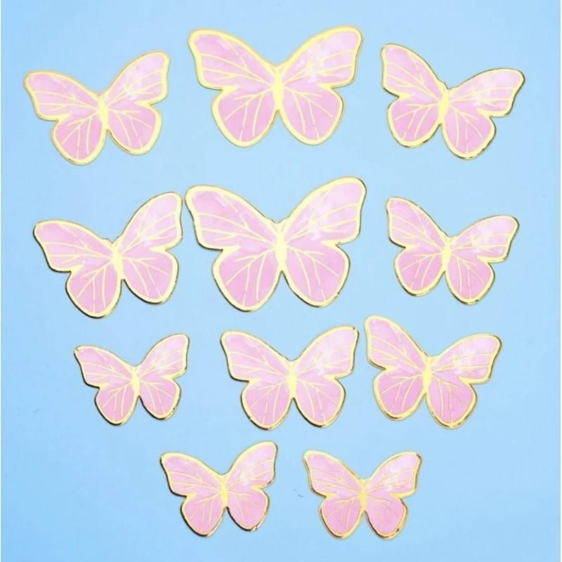 Cake topper kupu - kupu/Topper Kue/Hiasan Kupu Kupu/Dekorasi kue ulang tahun kupu kupu