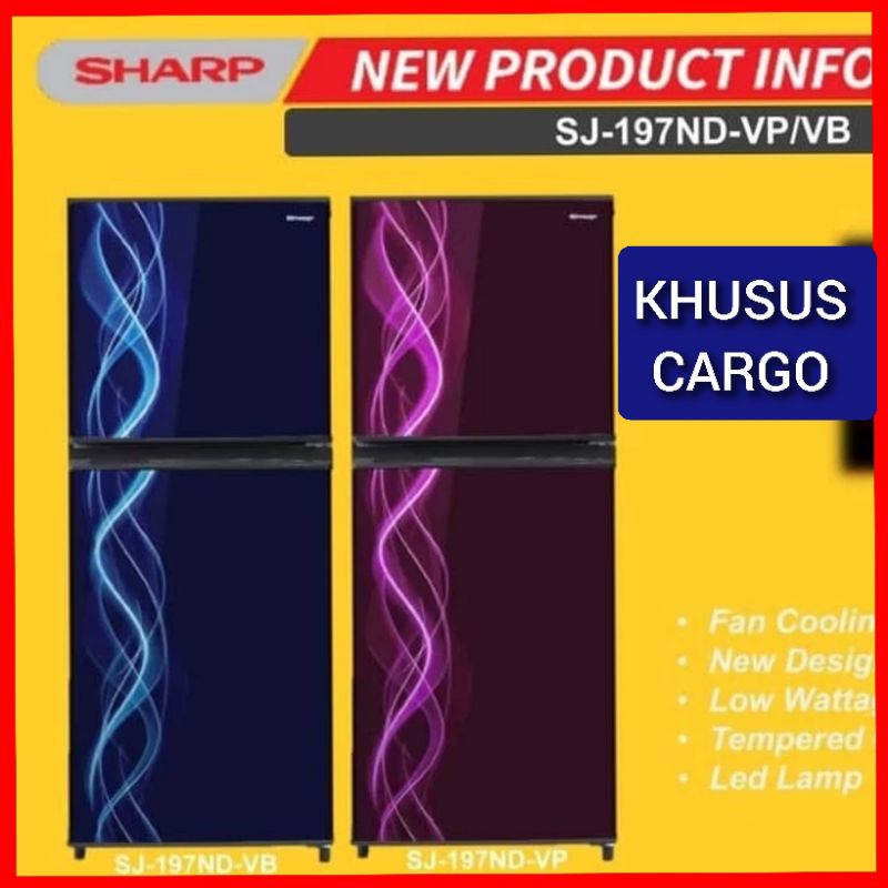 KHUSUS CARGO KULKAS 2 PINTU SHARP SJ 197 PROMO