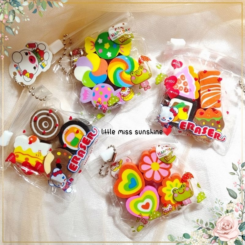 

Penghapus Cute Shape Super Gemoy Rainbow Cake Bunga Flower Sushi Bentuk Unik Eraser Peralatan Perlengkapan ATK Kantor Sekolah Tugas Kado Present Ide Hadiah Ultah Ulangtahun grosir termurah little Miss Sunshine malang ready stock siap instan