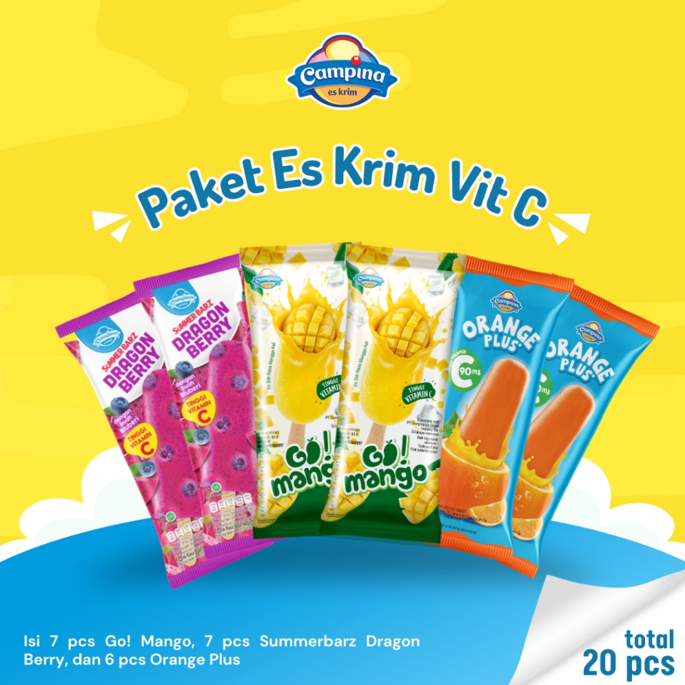 

XPRESS PAKET ICE CREAM CAMPINA VITAMIN C ES KRIM