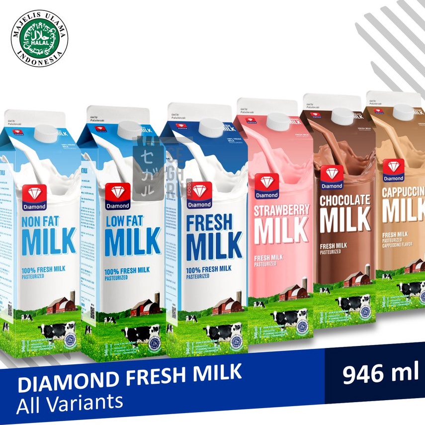 

GROSIR MURAH Susu Diamond Fresh Milk Susu Segar Pasteurisasi 946ml