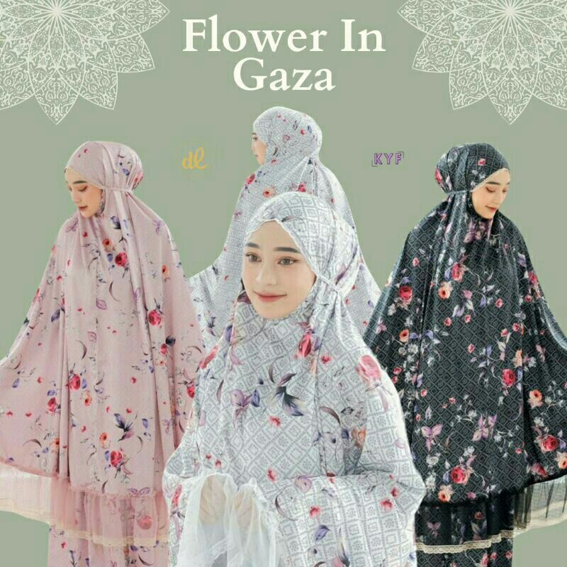 Mukena ibu dan Anak  Flower In Gaza New produk by Dalanova