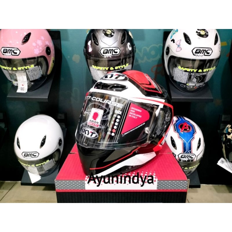 HELM KYT TT COURSE OVERTECH - BLACK ORANGE FULL FACE