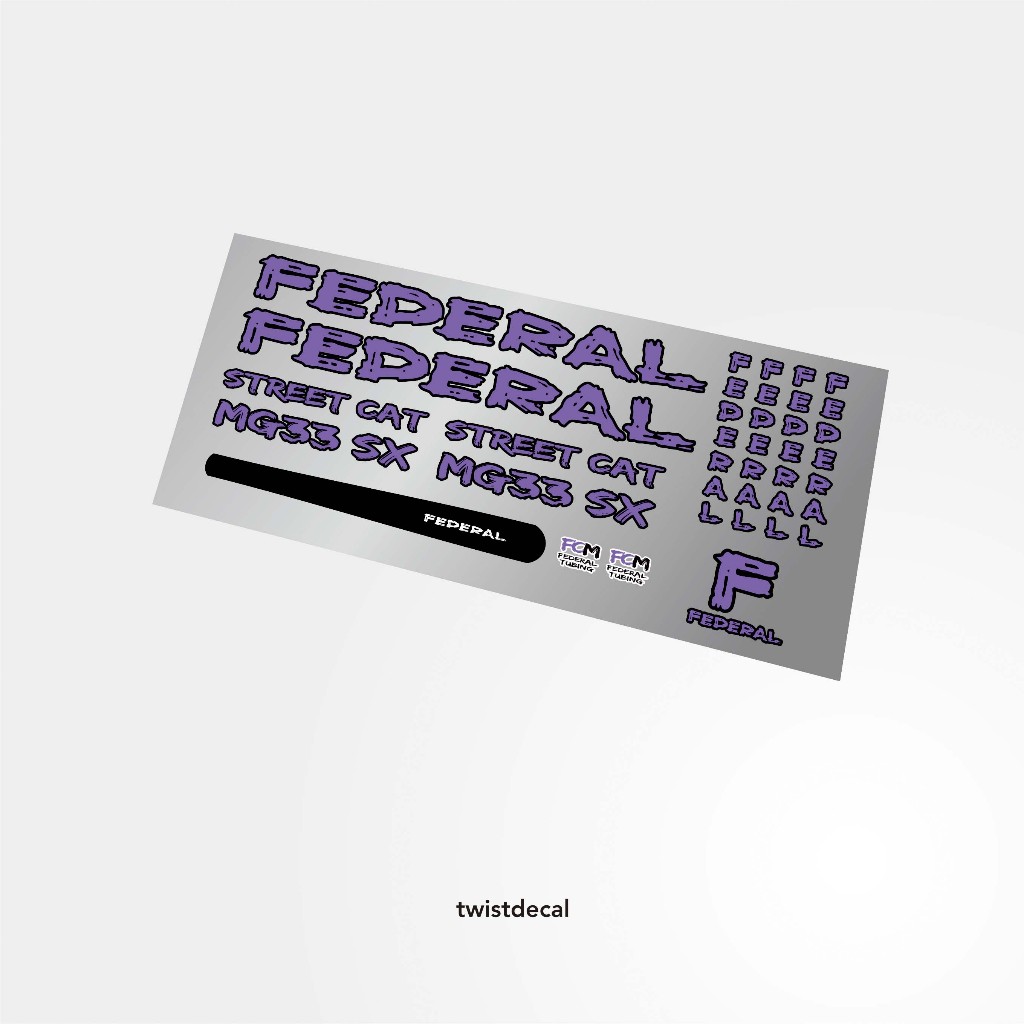 DECAL FEDERAL Street Cat Font Surly